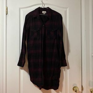 Wilfred free plaid long button up